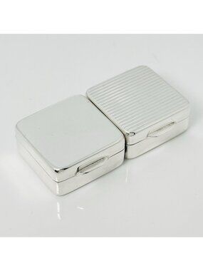Tiffany & Co. Double Pill Box Trinket Snuff Box Vintage in 925 Sterling Silver